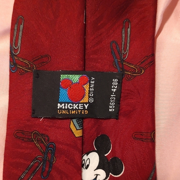 Official MICKEY UNLIMITED Donald Duck Goofy and Mickey Mouse Tie 4" Circa 1990 - Picture 5 of 7